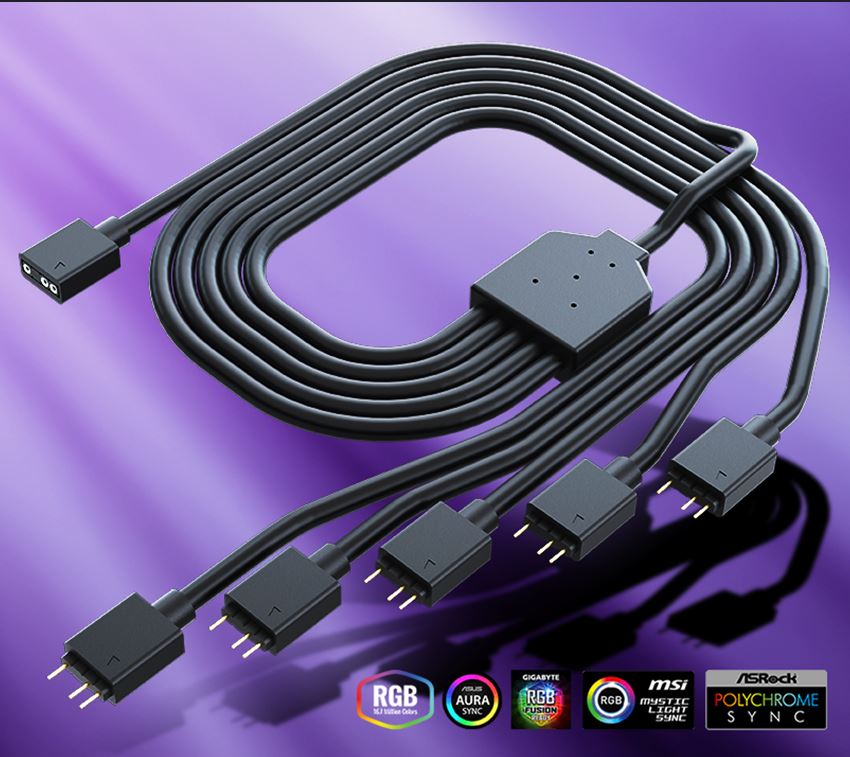 Addressable RGB Trident Fan cable (1-to-5)