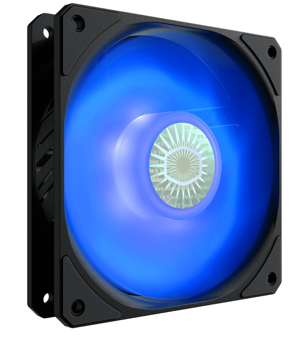 SickleFlow 120 Blue, 120mm, Blue LED, 650-1800 RPM, 62 CFM, 8-27 ...