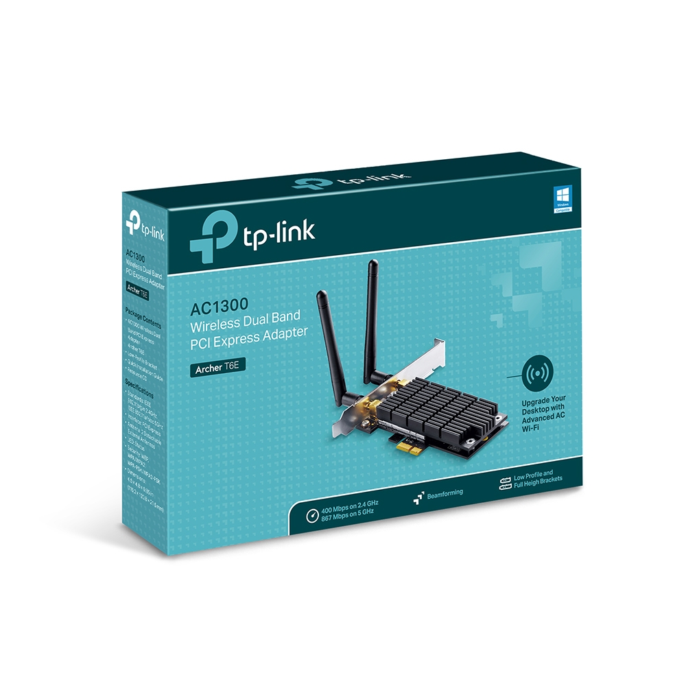 TP-Link Archer T6E AC1399 Wireless N Dual Band PCI Express Adapte...
