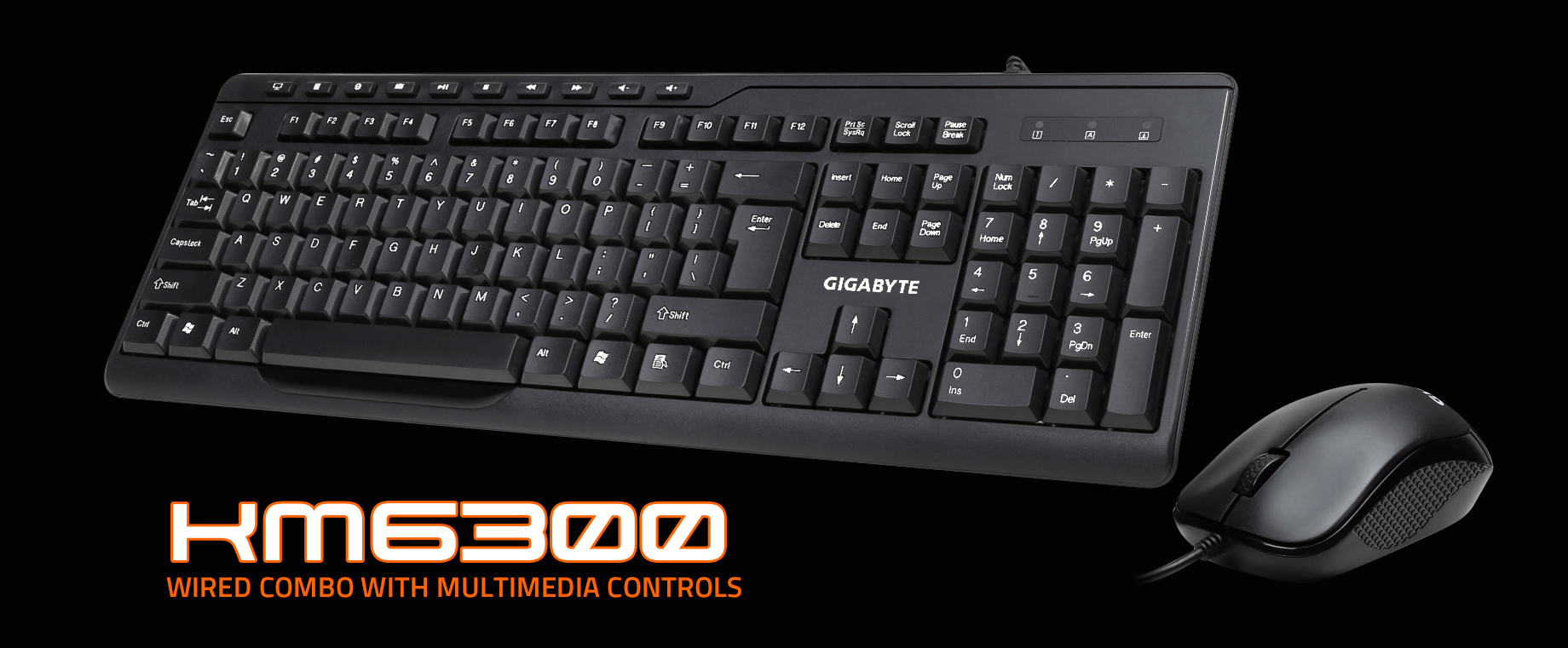 Gigabyte KM6300 Wired Keyboard&Mouse Combo Pack