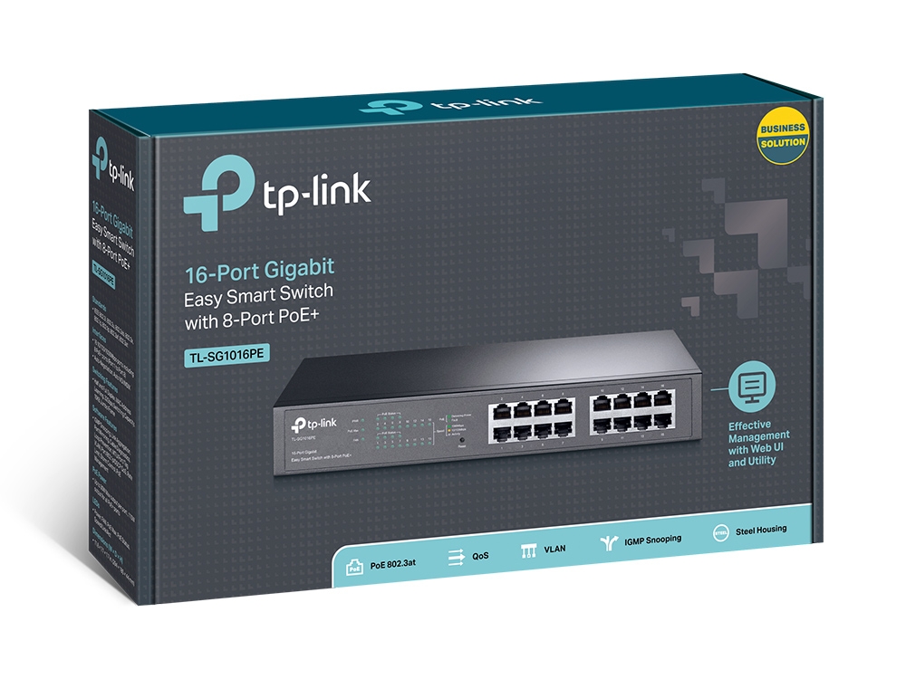 TP-Link TL-SG1016PE 16-Port Gigabit Easy Smart PoE Switch