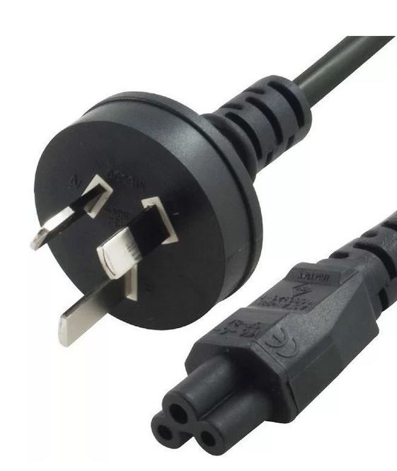 AUS 3pin Mains Plug to IEC C5 (clover leaf) Power Cord 1.8M