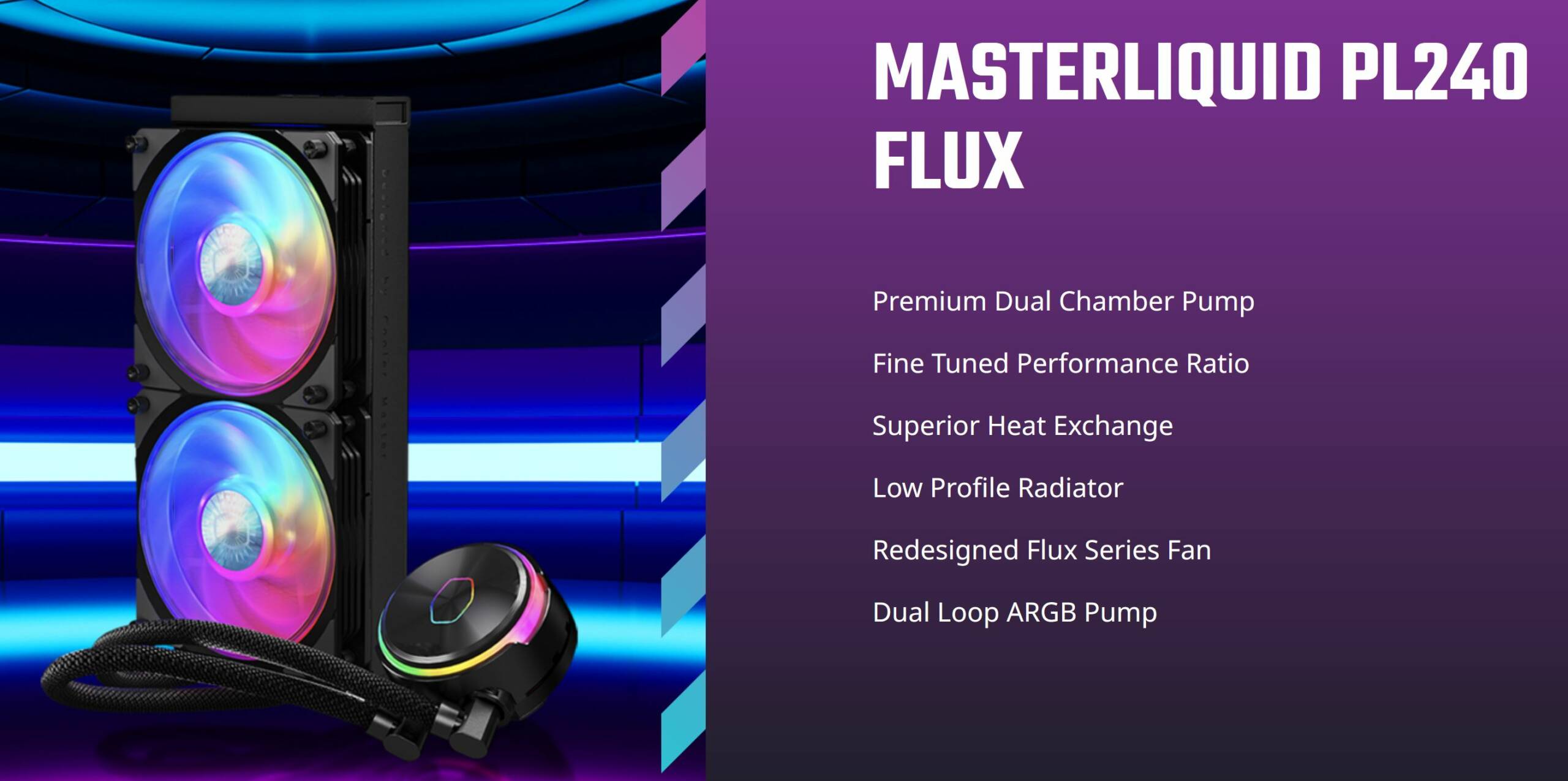 MasterLiquid PL240 Flux, New Compact Performance Dual Chamber Pum...