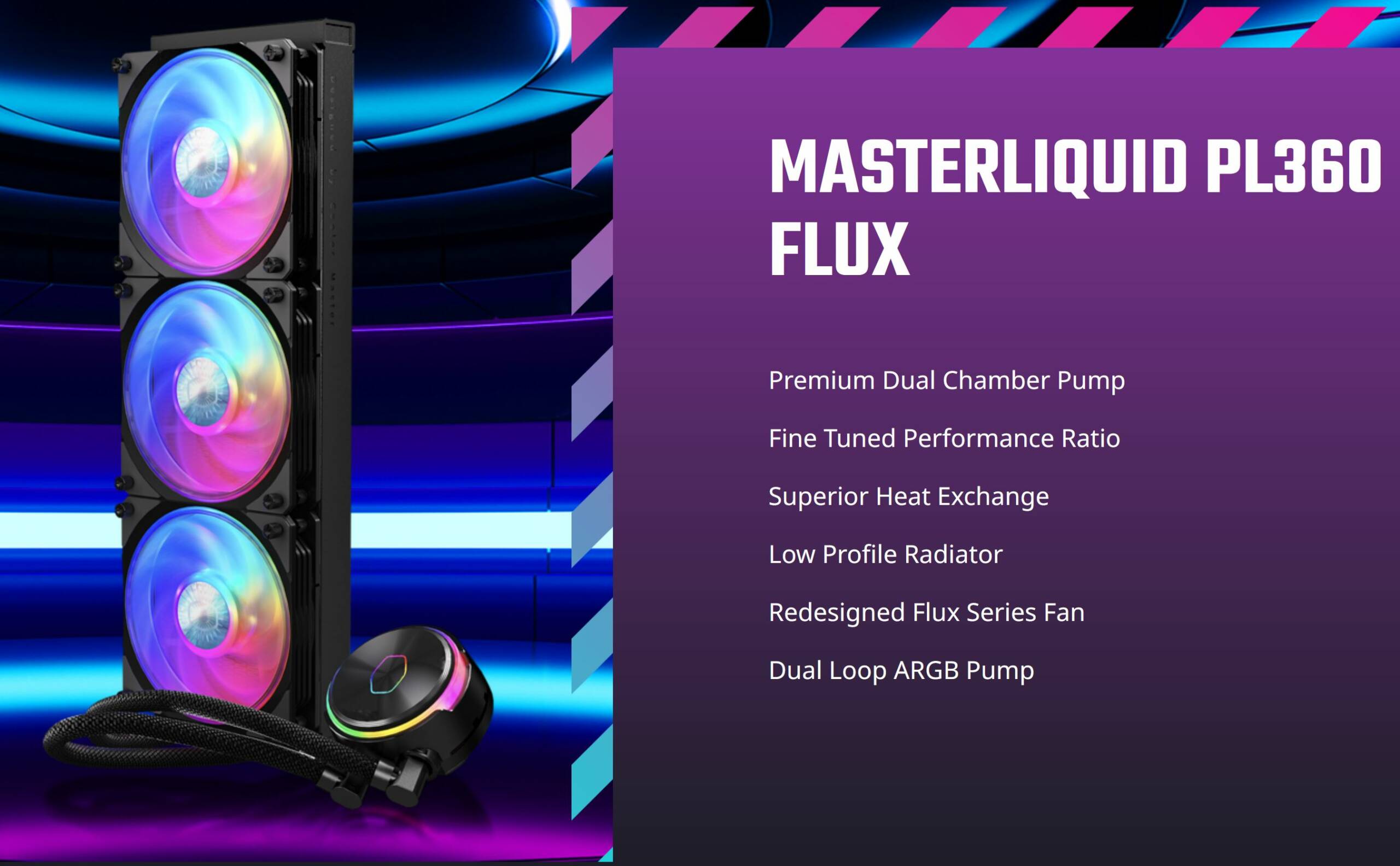 MasterLiquid PL360 Flux, New Compact Performance Dual Chamber Pum...